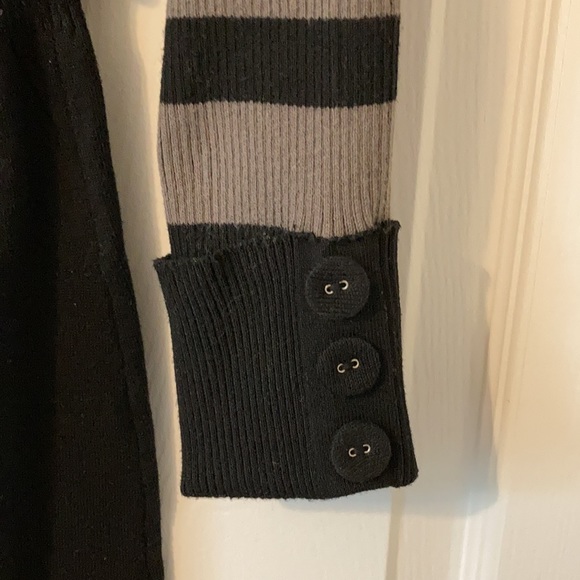 Black and Gray Cowl Neck Sweater Dress - Picture 5 of 7